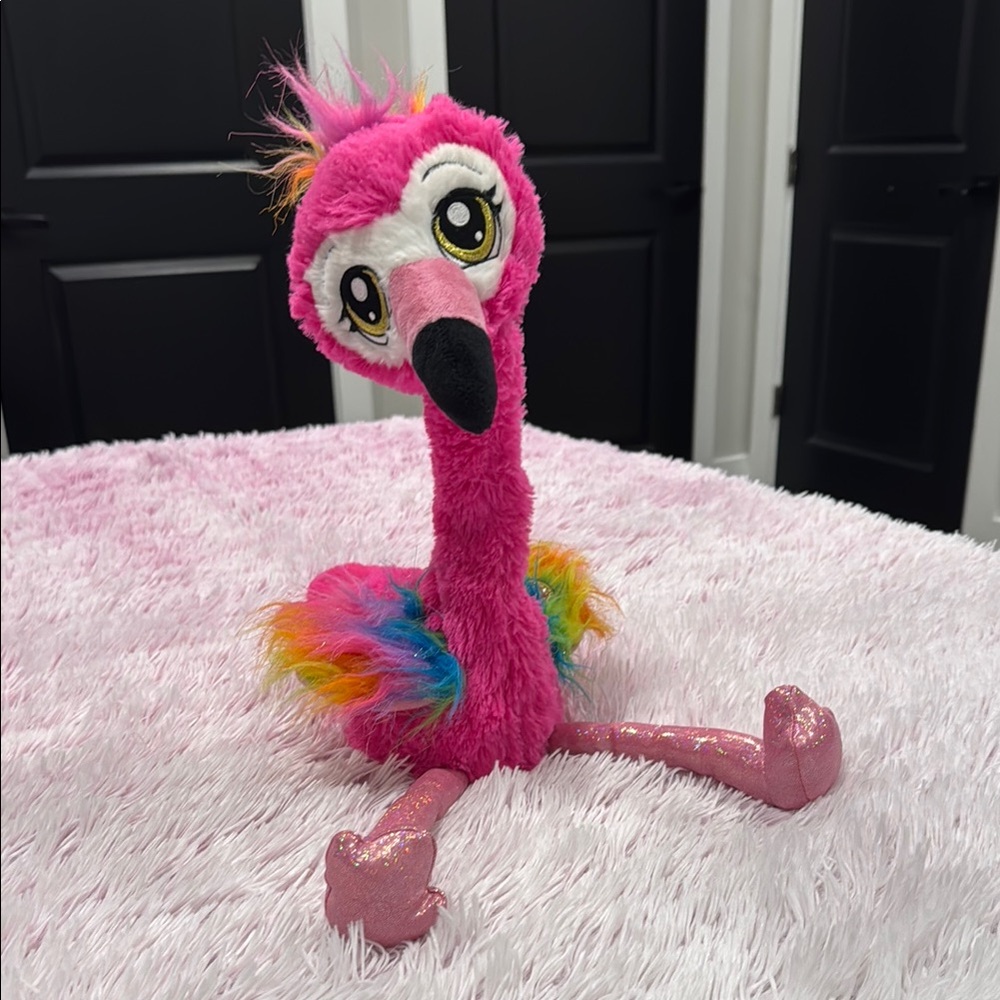 Pink Plush Flamingo Toy